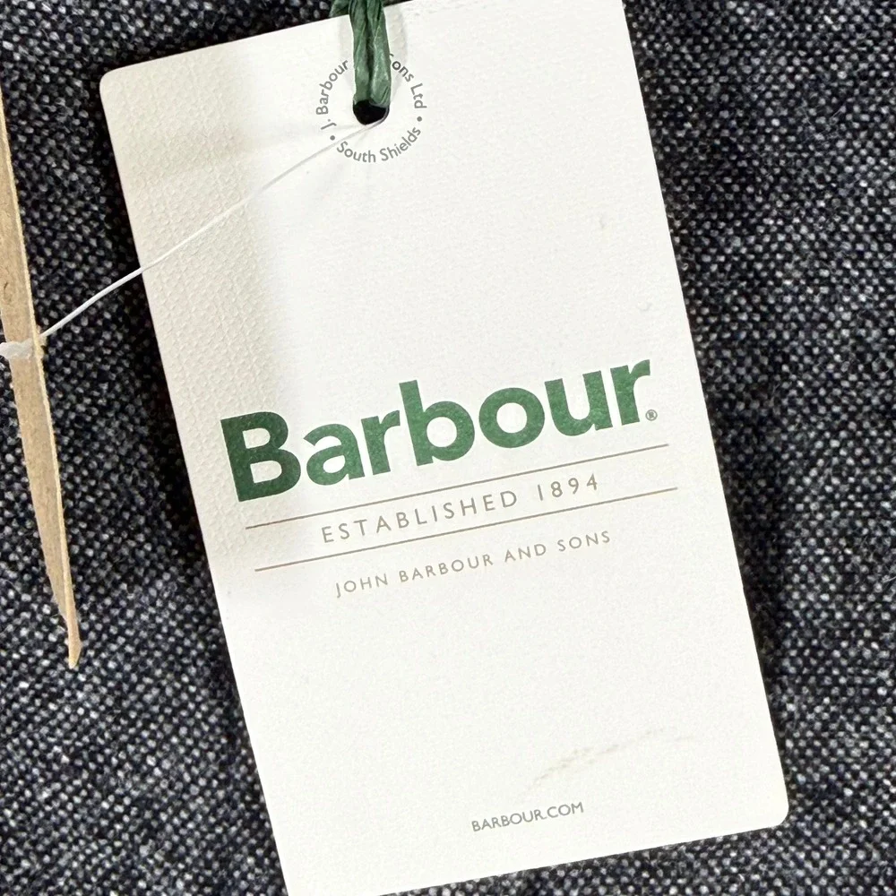 Barbour Veronica Wide Leg Trouser Gray Wool Blend Tweed Pants LTR0370MI11 Size 6
